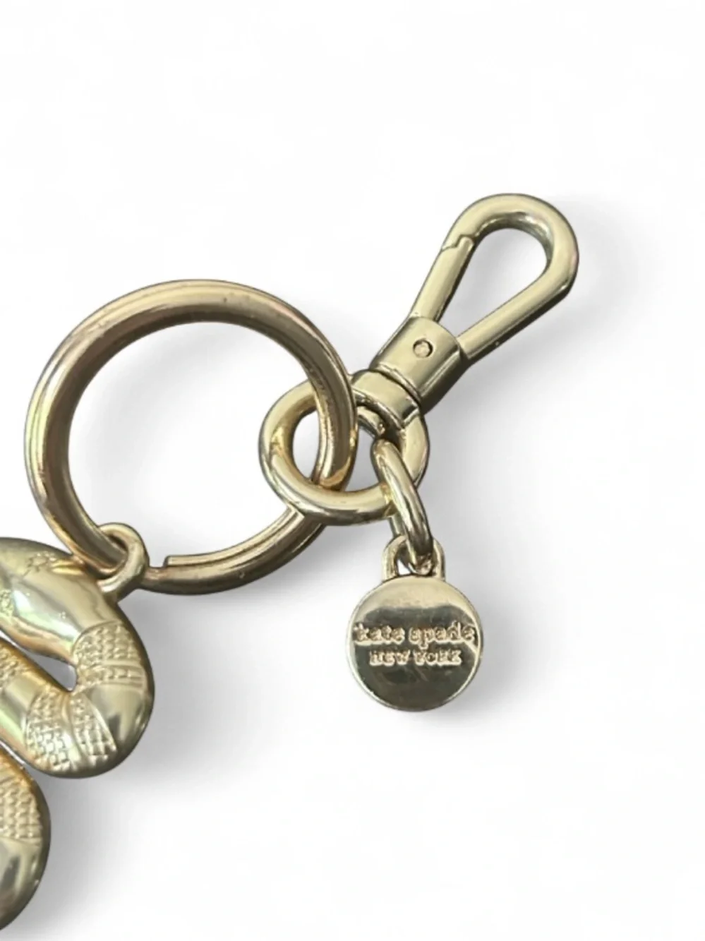 🆕🐍 Kate Spade Snake Bag Keychain Charm EUC